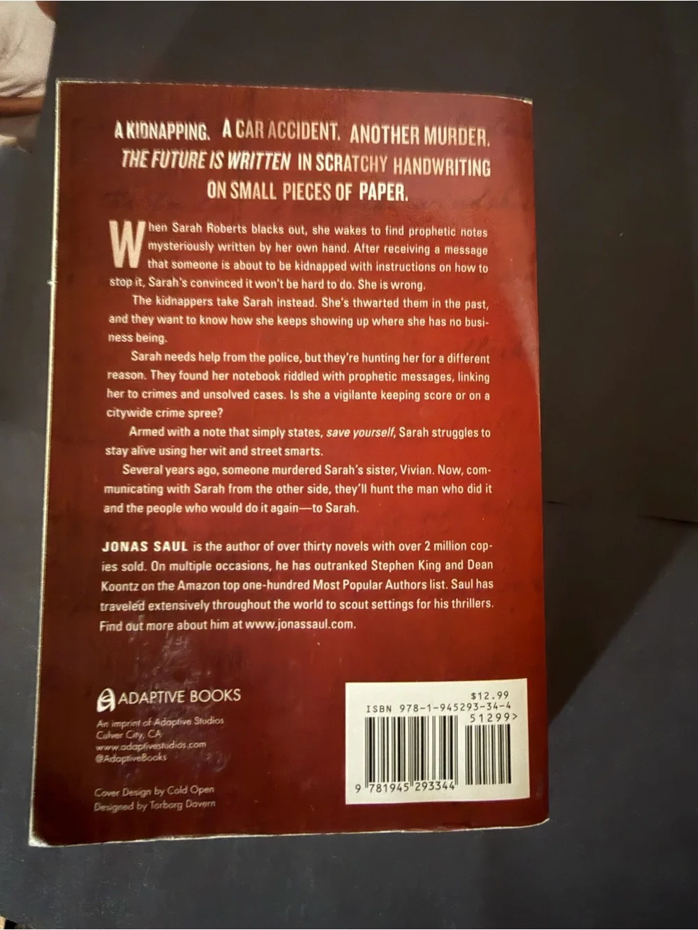 The Future Is Written: A Sarah Roberts Story by Jonas Saul -